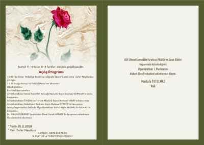 Afyonkarahisar 1. Uluslararası Atabek Ebru Festivali, Davetiye